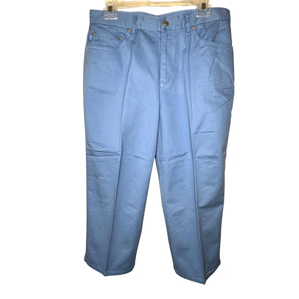 Lauren Jeans Co Ralph Lauren Blue Capri Pants Womens 10 High Rise Vintage Y2K
